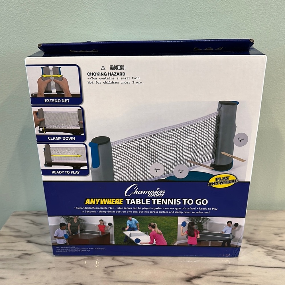 NEW! Champion Sports Anywhere Table Tennis